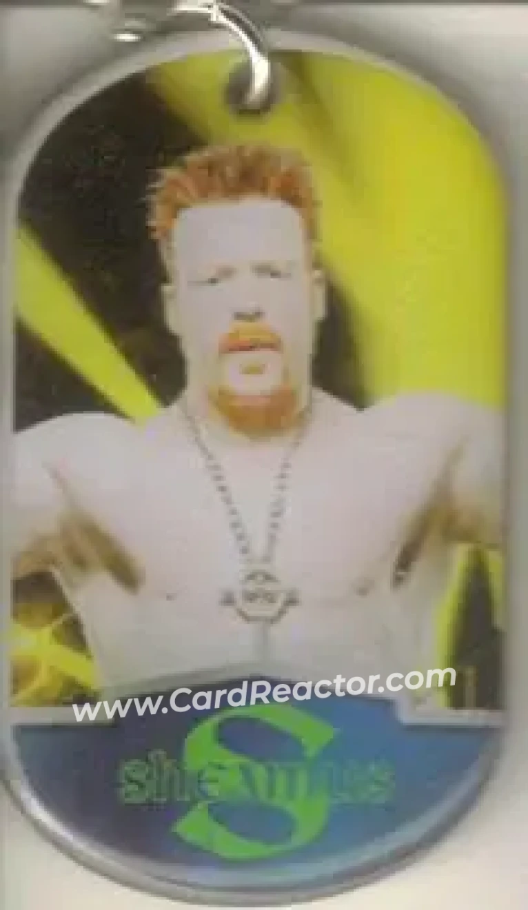 2012 Topps WWE Ringside Relic Dog Tags Inserts - Dog Tags #3 - Sheamus - Front 2012 Topps WWE Ringside Relic Dog Tags Inserts - Dog Tags #3 - Sheamus - Front