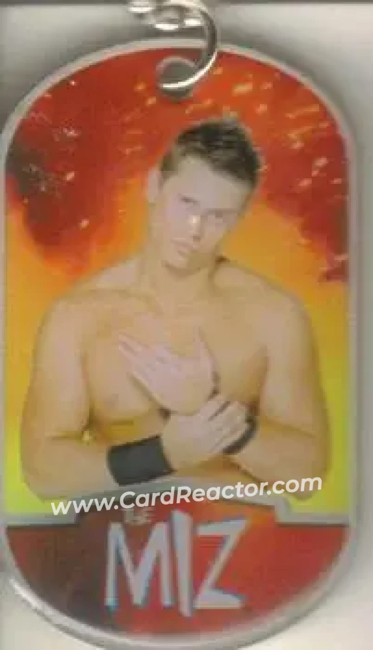 2012 Topps WWE Ringside Relic Dog Tags Inserts - Dog Tags #5 - The Miz - Front
