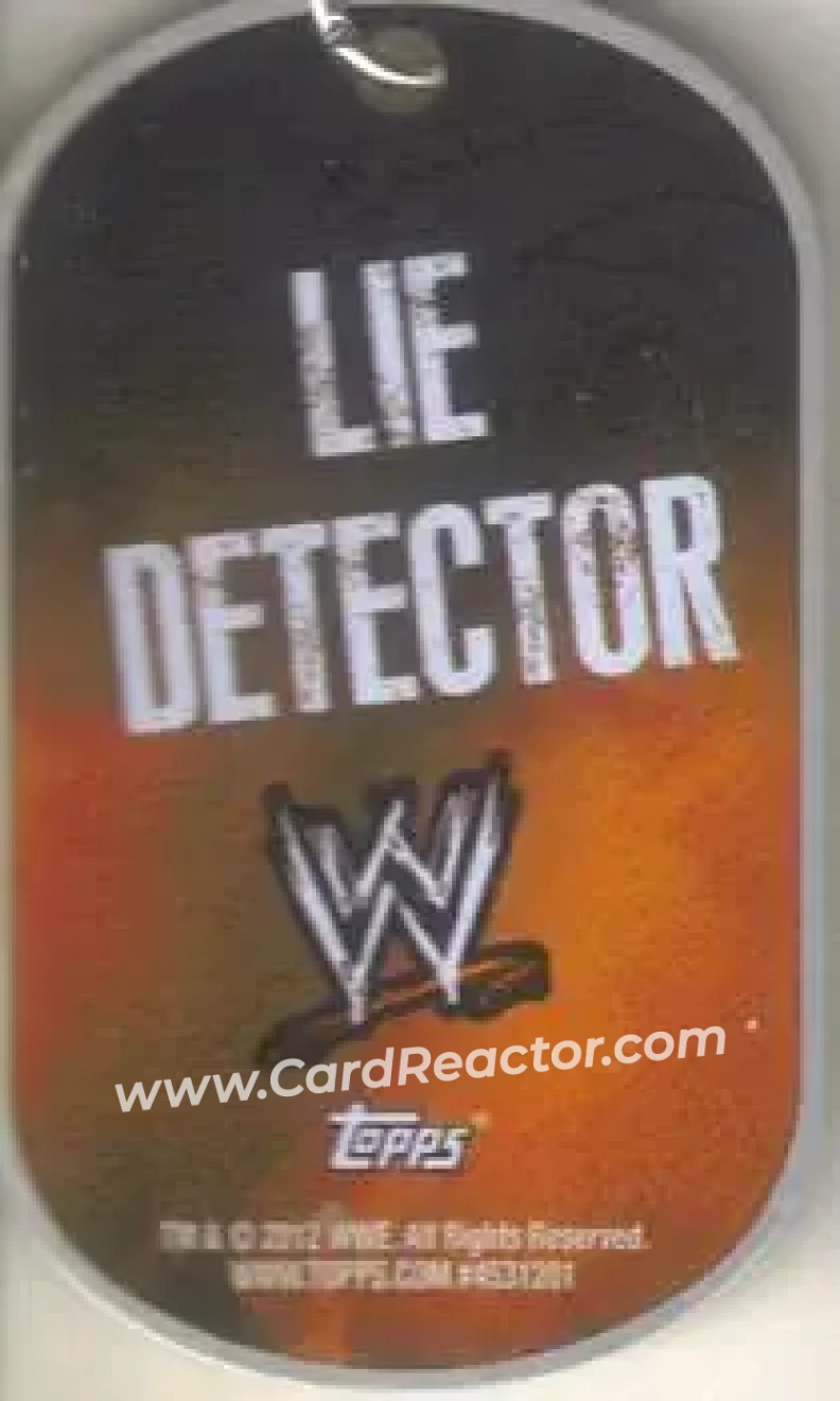 2012 Topps WWE Ringside Relic Dog Tags Inserts - Dog Tags #7 - R-Truth - Back 2012 Topps WWE Ringside Relic Dog Tags Inserts - Dog Tags #7 - R-Truth - Back