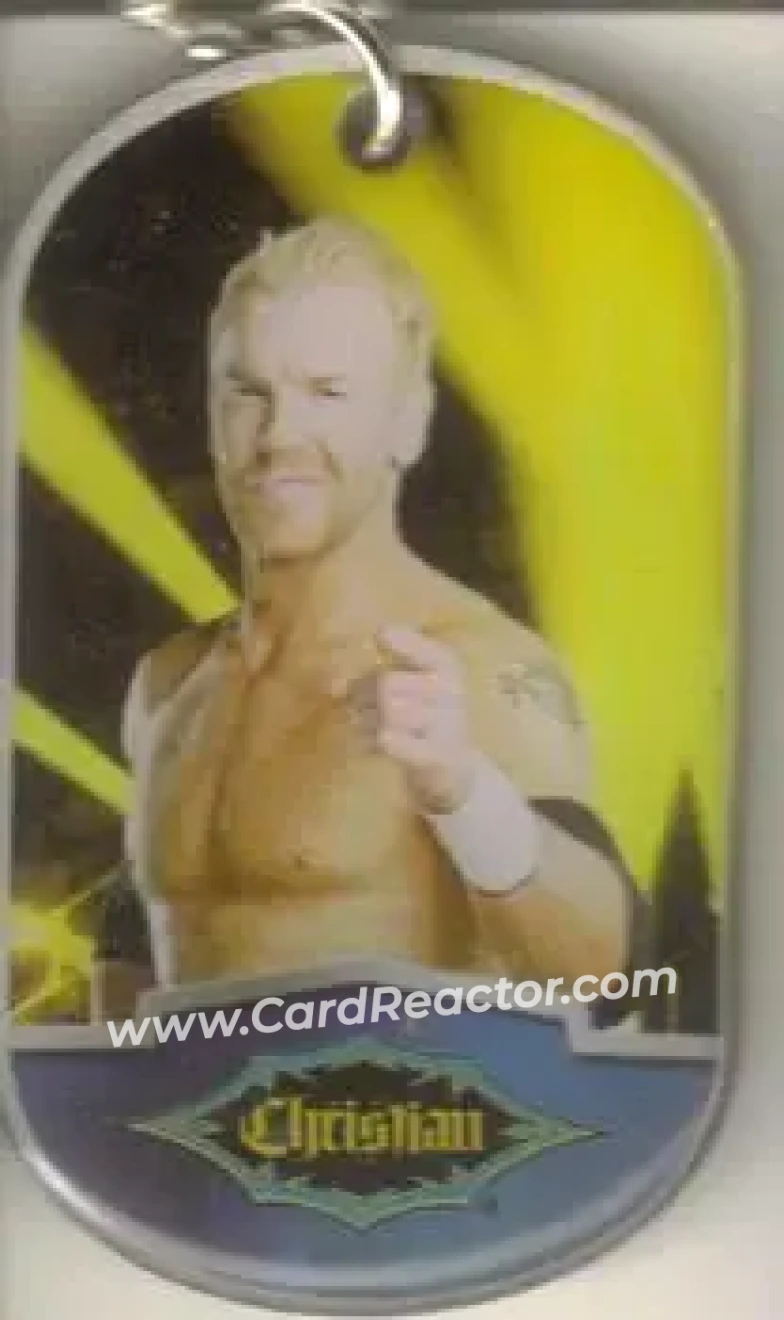 2012 Topps WWE Ringside Relic Dog Tags Inserts - Dog Tags #9 - Christian Cage - Front 2012 Topps WWE Ringside Relic Dog Tags Inserts - Dog Tags #9 - Christian Cage - Front