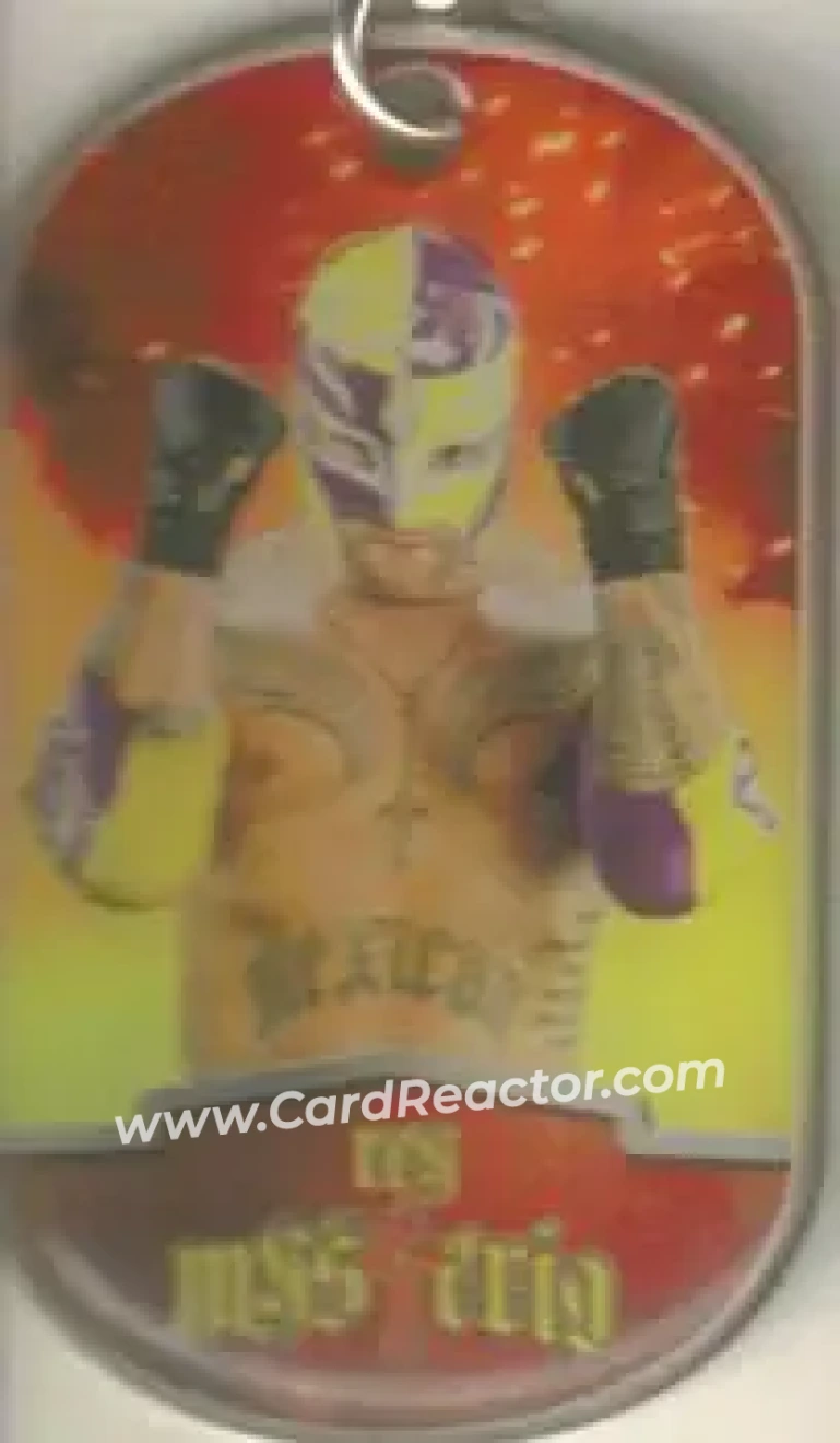 2012 Topps WWE Ringside Relic Dog Tags Inserts - Dog Tags #14 - Rey Mysterio - Front