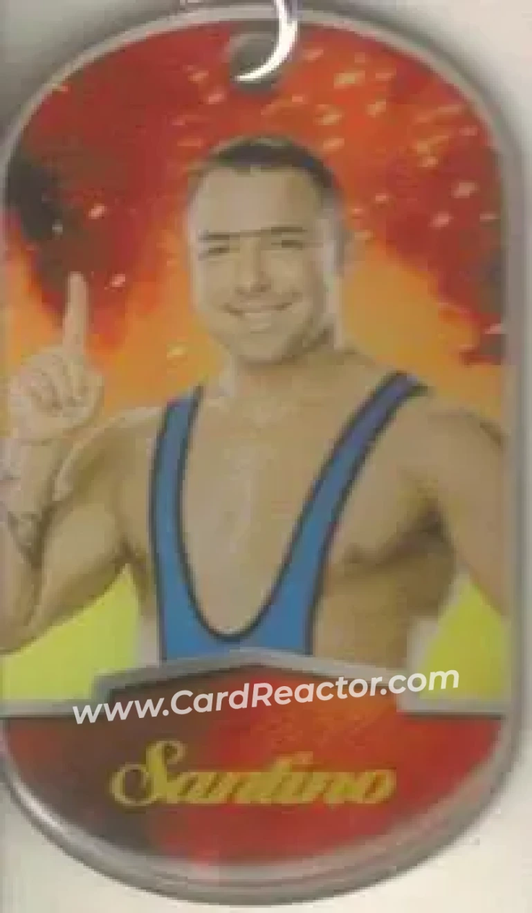 2012 Topps WWE Ringside Relic Dog Tags Inserts - Dog Tags #18 - Santino Marella - Front 2012 Topps WWE Ringside Relic Dog Tags Inserts - Dog Tags #18 - Santino Marella - Front