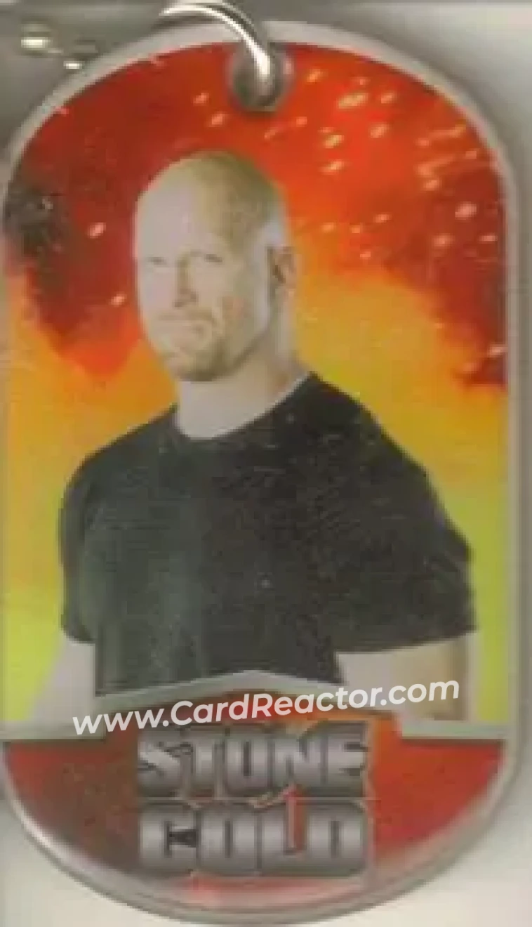 2012 Topps WWE Ringside Relic Dog Tags Inserts - Dog Tags #22 - "Stone Cold" Steve Austin - Front