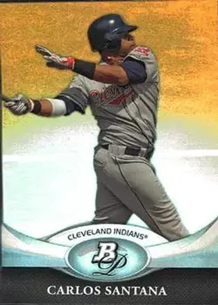2011 Bowman Platinum #13 - Carlos Santana - Cleveland Indians