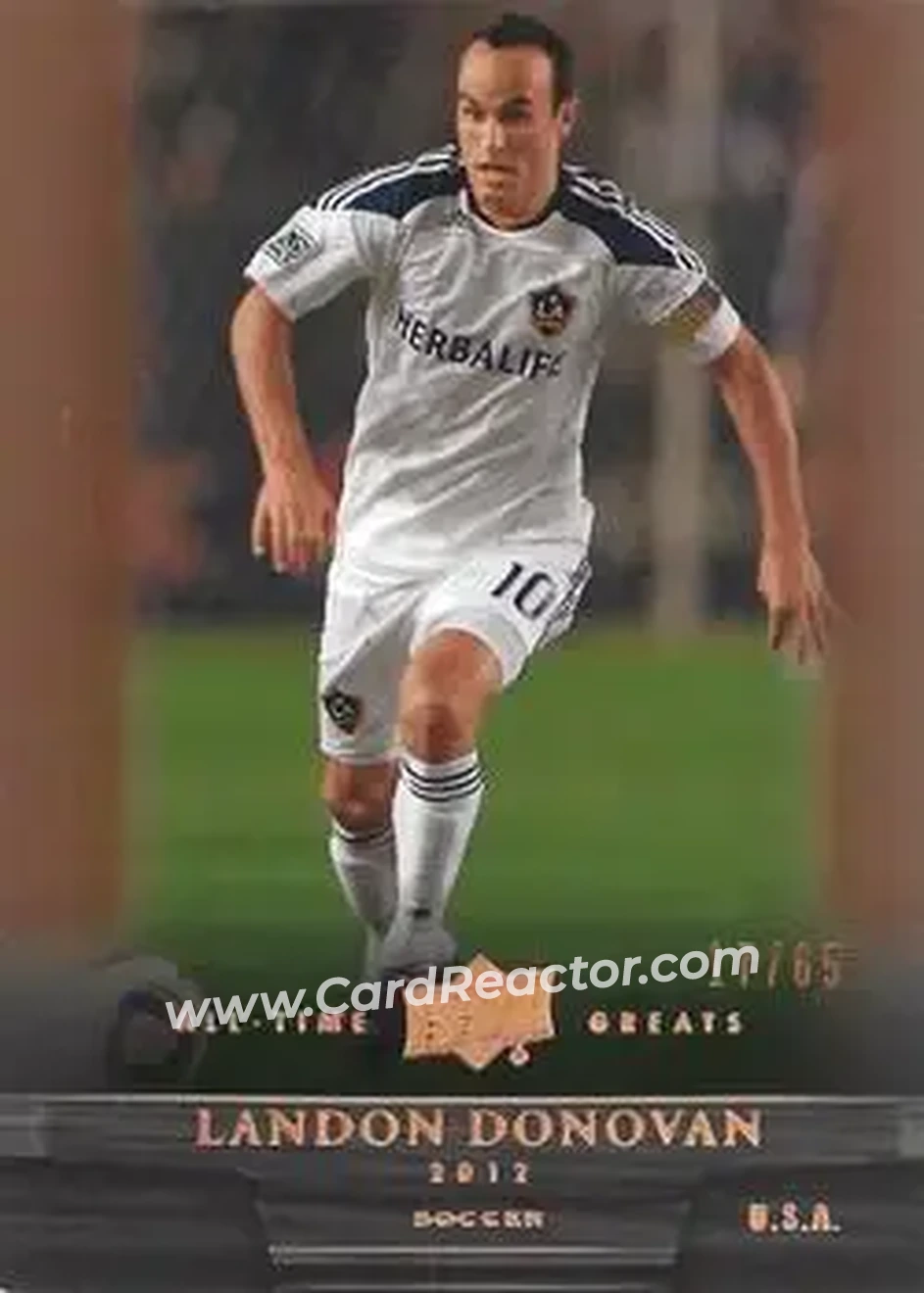 2012 Upper Deck All-Time Greats - Bronze #37 - Landon Donovan - Los Angeles Galaxy - Front 2012 Upper Deck All-Time Greats - Bronze #37 - Landon Donovan - Los Angeles Galaxy - Front