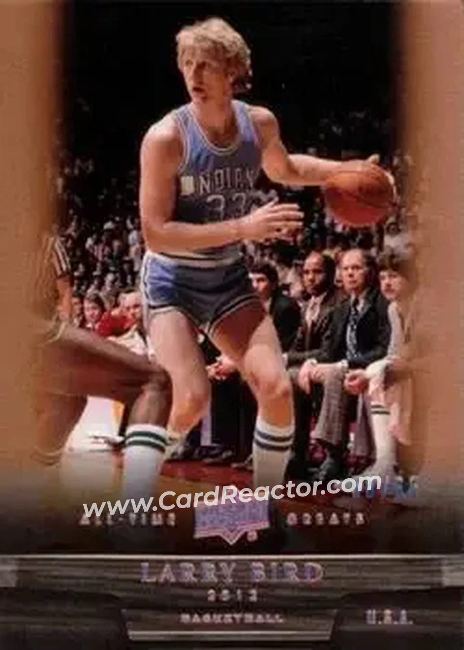 2012 Upper Deck All-Time Greats - Bronze #38 - Larry Bird - Indiana State Sycamores - Front 2012 Upper Deck All-Time Greats - Bronze #38 - Larry Bird - Indiana State Sycamores - Front