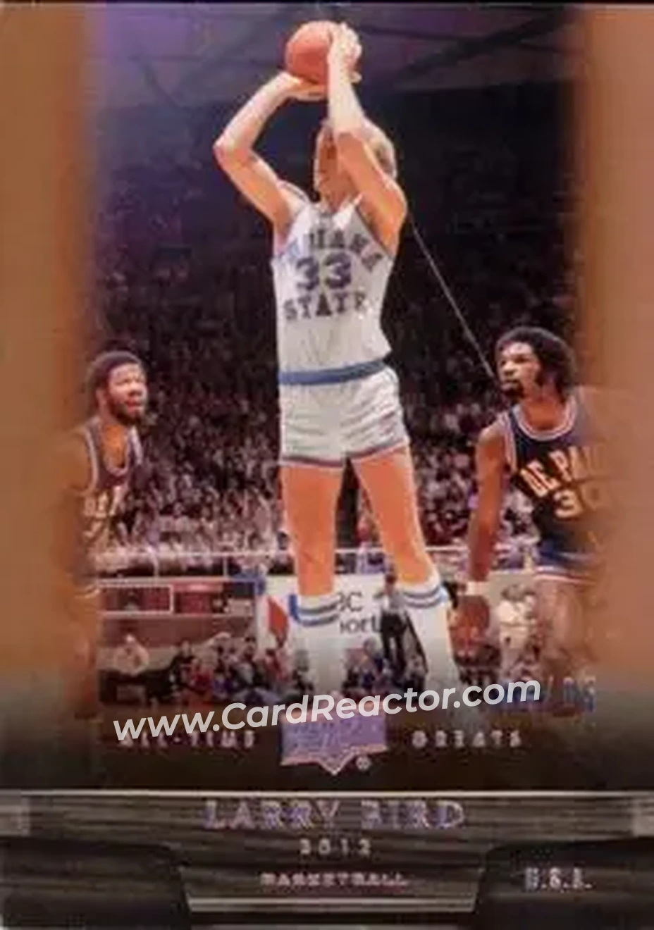 2012 Upper Deck All-Time Greats - Bronze #39 - Larry Bird - Indiana State Sycamores - Front