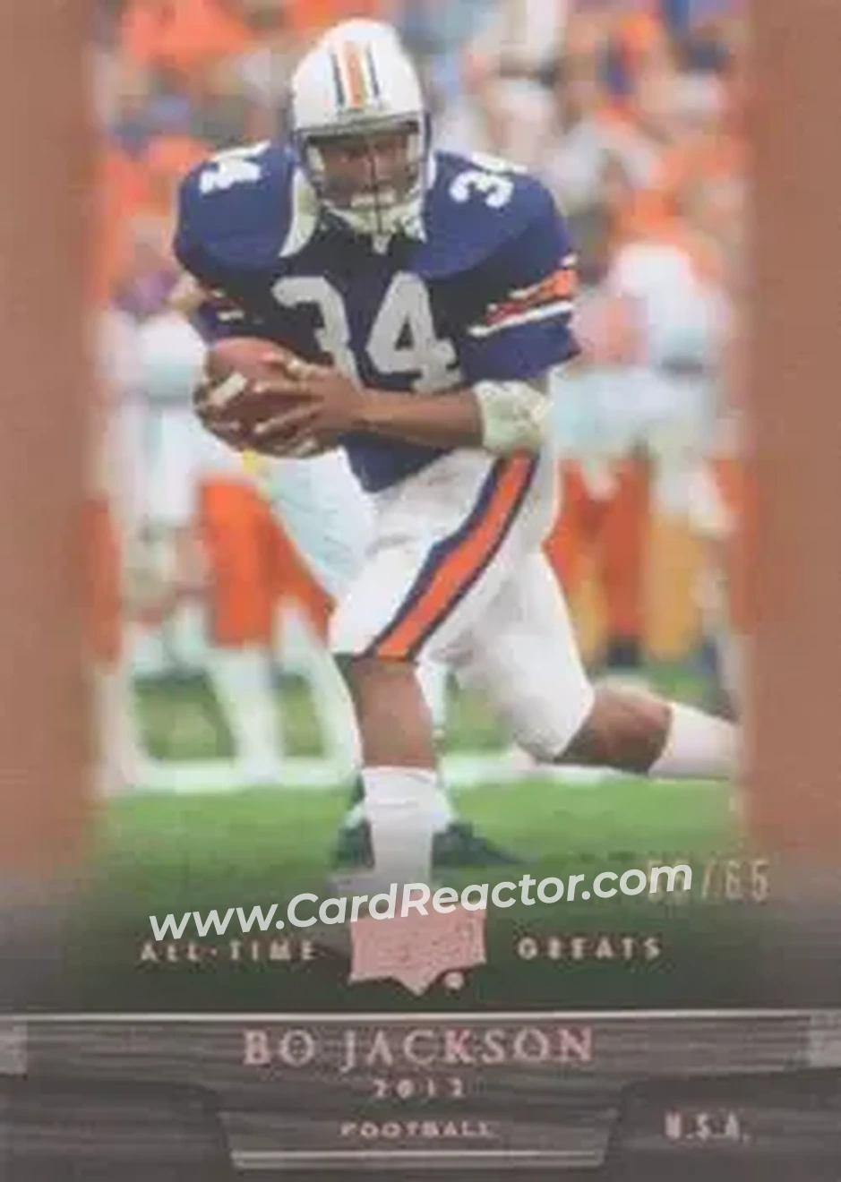 2012 Upper Deck All-Time Greats - Bronze #76 - Bo Jackson - Auburn Tigers - Front
