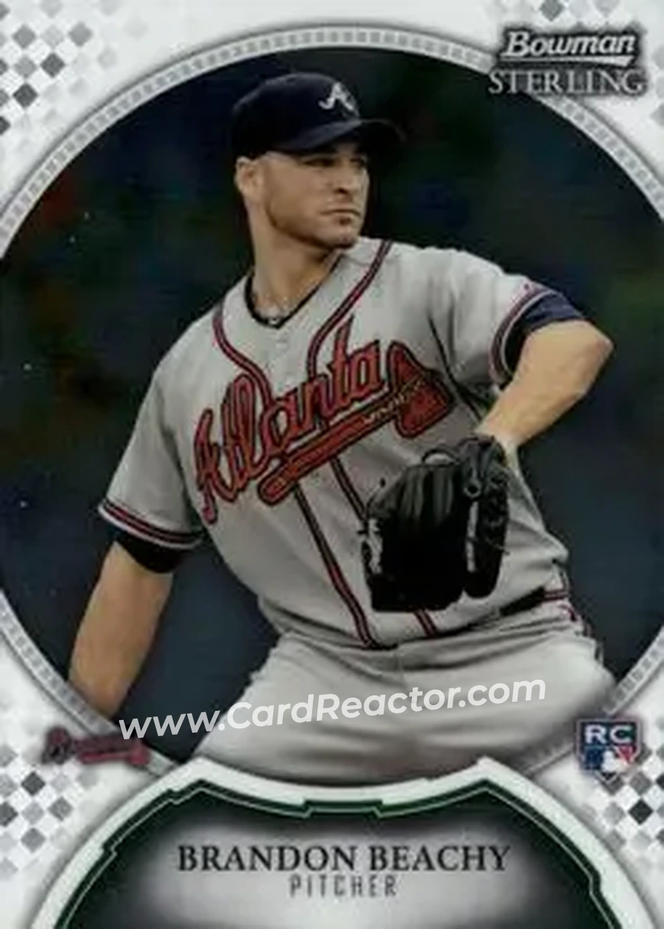 2011 Bowman Sterling #16 - Brandon Beachy - Atlanta Braves - Front 2011 Bowman Sterling #16 - Brandon Beachy - Atlanta Braves - Front