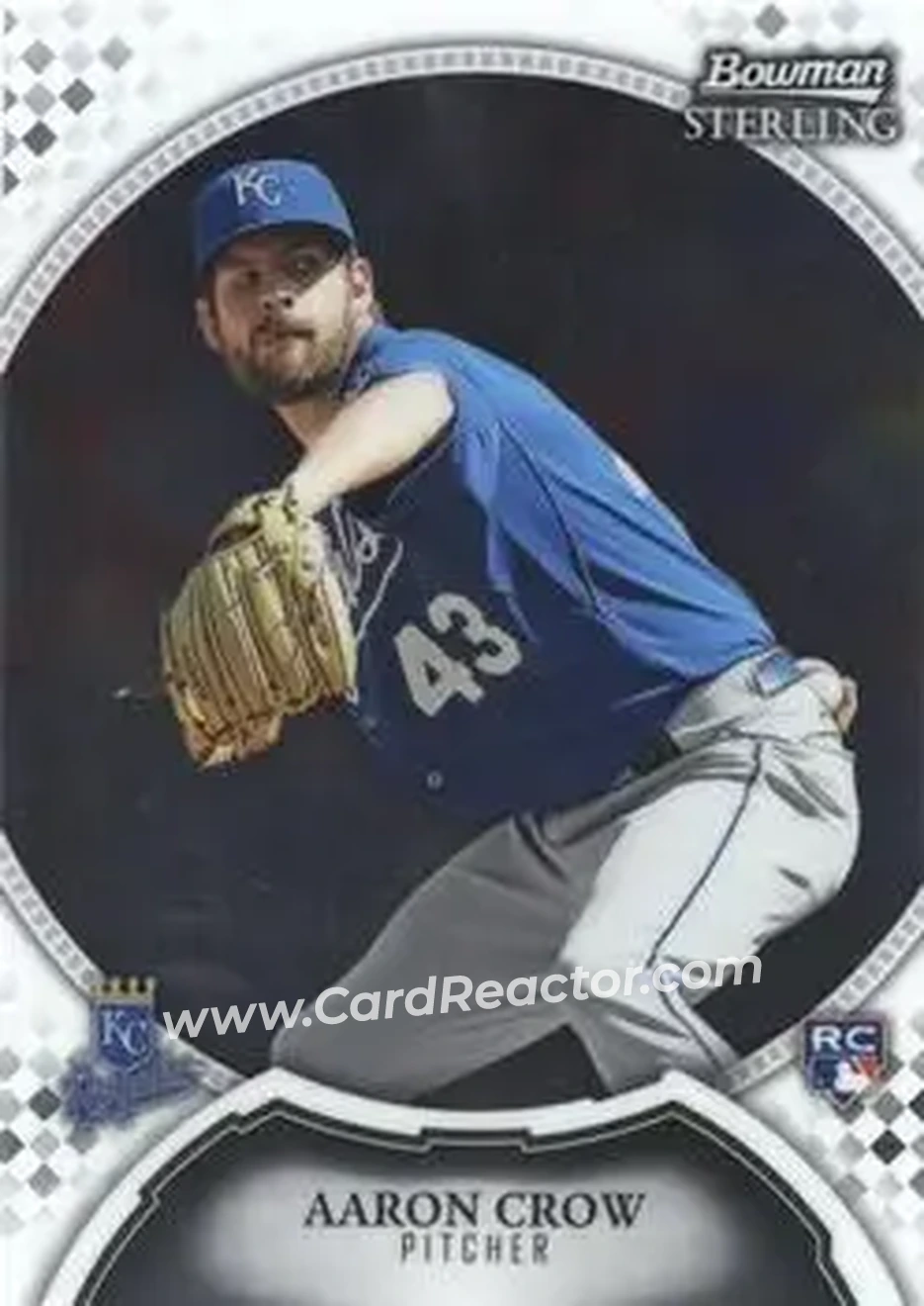 2011 Bowman Sterling #36 - Aaron Crow - Kansas City Royals - Front