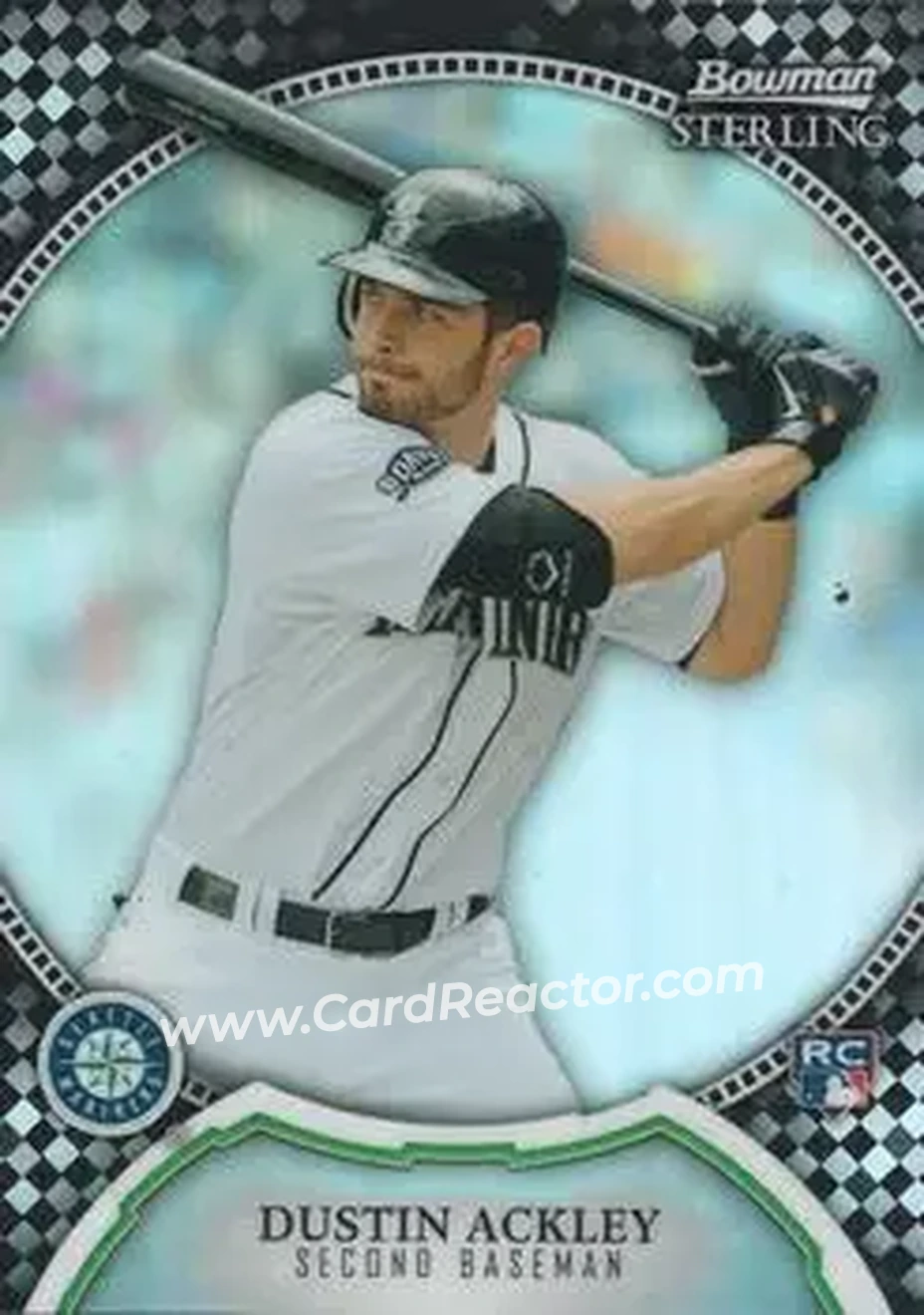 2011 Bowman Sterling - Black Refractors #11 - Dustin Ackley - Seattle Mariners - Front