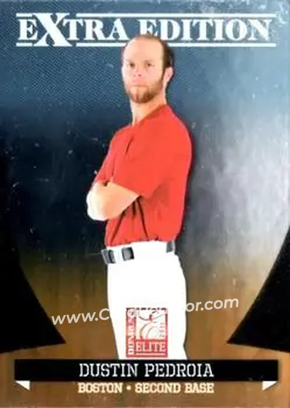 2011 Donruss Elite Extra Edition #17 - Dustin Pedroia - Boston Red Sox - Front
