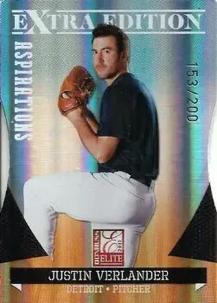 2011 Donruss Elite Extra Edition - Aspirations Die Cut #14 - Justin Verlander - Detroit Tigers