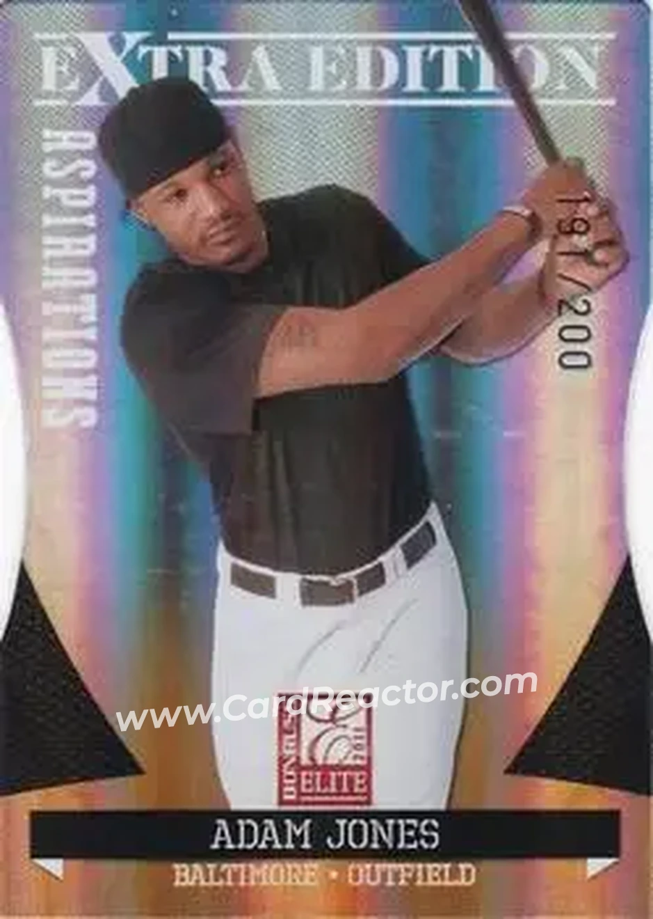 2011 Donruss Elite Extra Edition - Aspirations Die Cut #18 - Adam Jones - Baltimore Orioles - Front