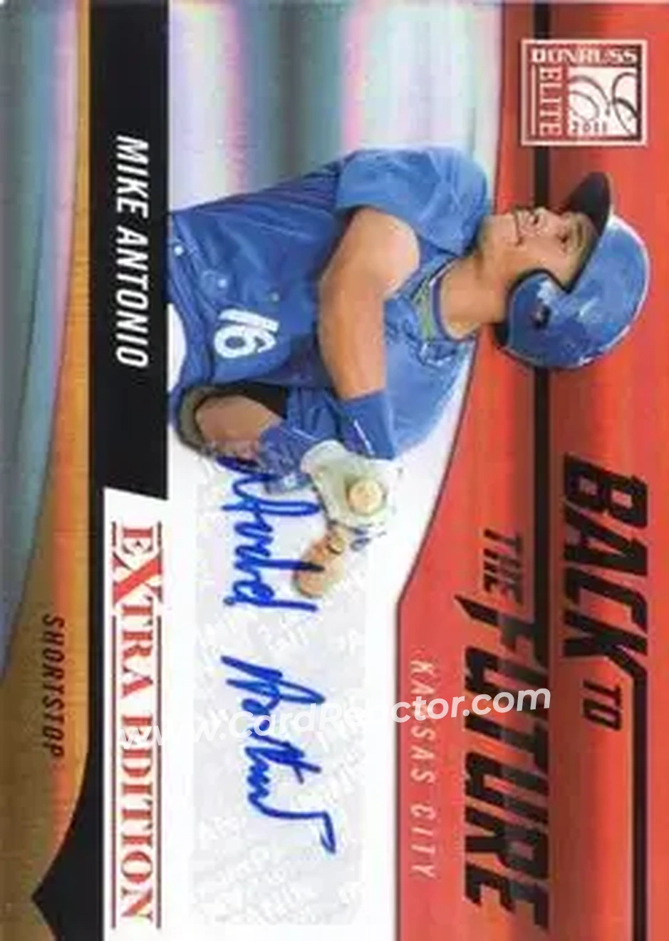 2011 Donruss Elite Extra Edition - Back to the Future Signatures #1 - Mike Antonio - Kansas City Royals - Back