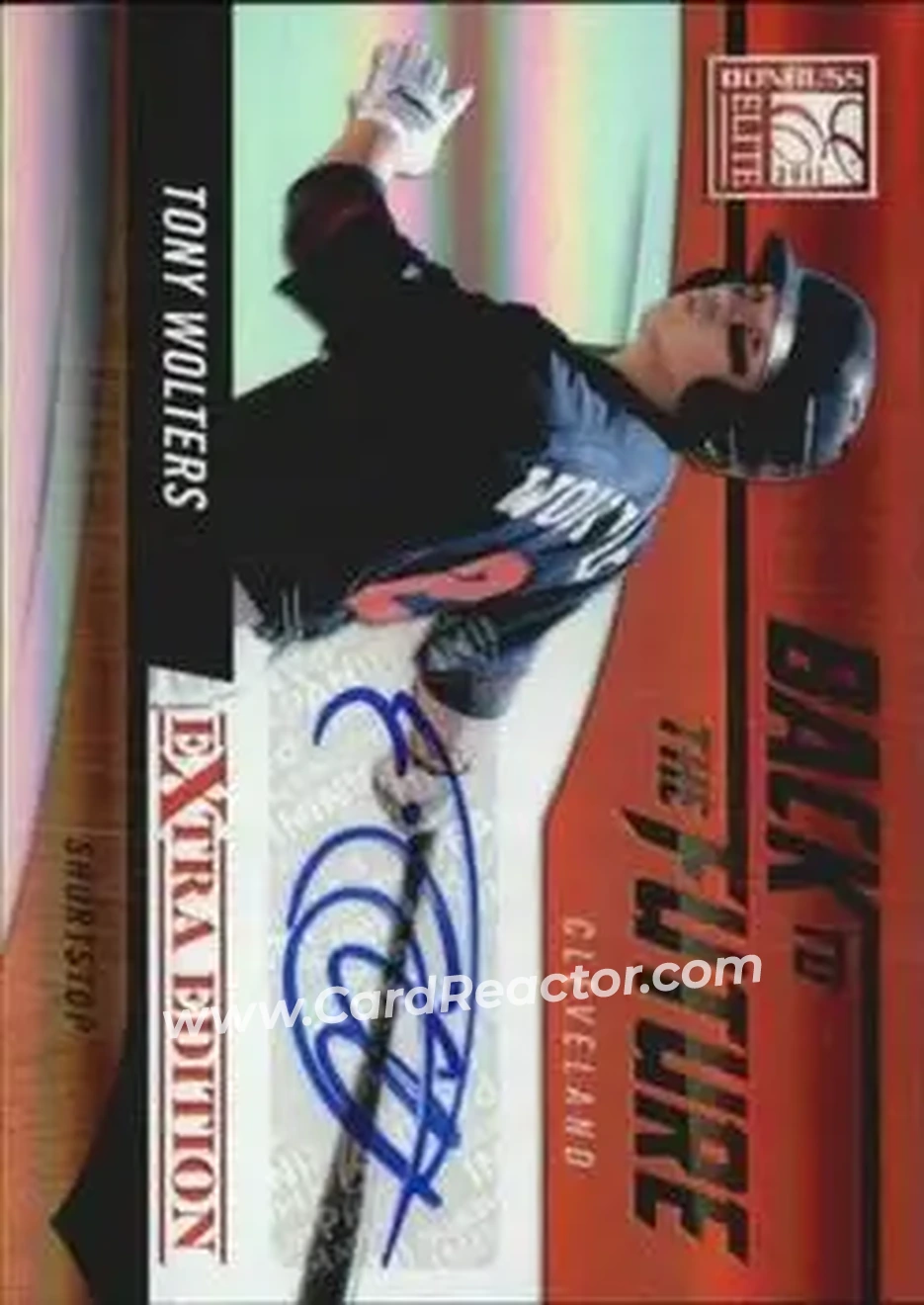 2011 Donruss Elite Extra Edition - Back to the Future Signatures #9 - Tony Wolters - Cleveland Indians - Back