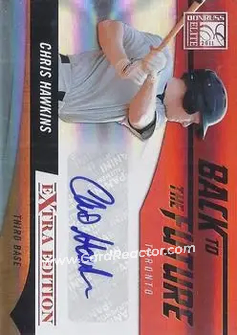 2011 Donruss Elite Extra Edition - Back to the Future Signatures #11 - Chris Hawkins - Toronto Blue Jays - Back