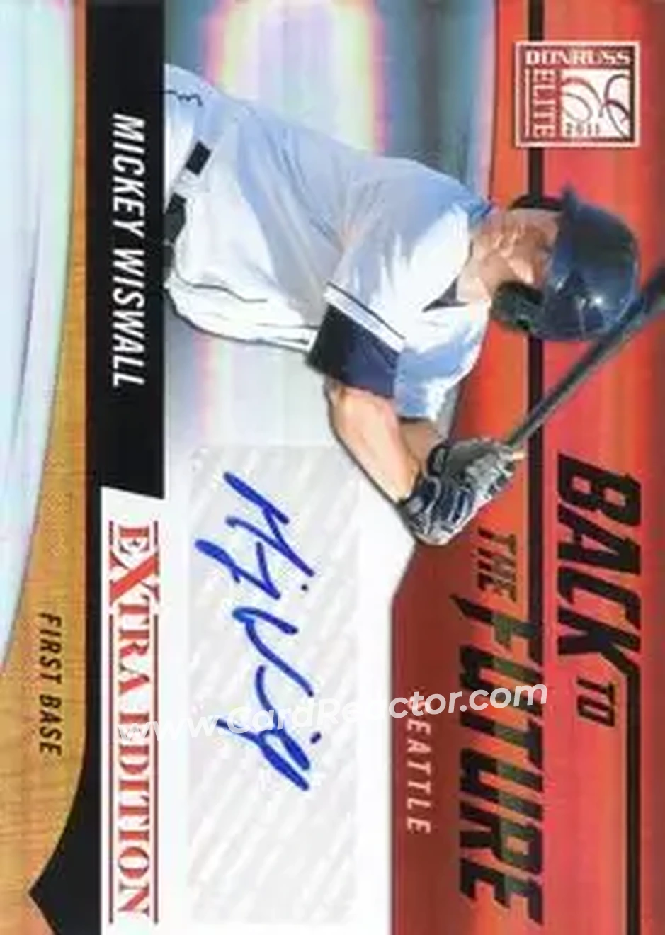 2011 Donruss Elite Extra Edition - Back to the Future Signatures #13 - Mickey Wiswall - Seattle Mariners - Back