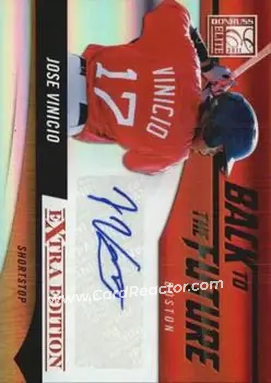 2011 Donruss Elite Extra Edition - Back to the Future Signatures #16 - Jose Vinicio - Boston Red Sox - Back