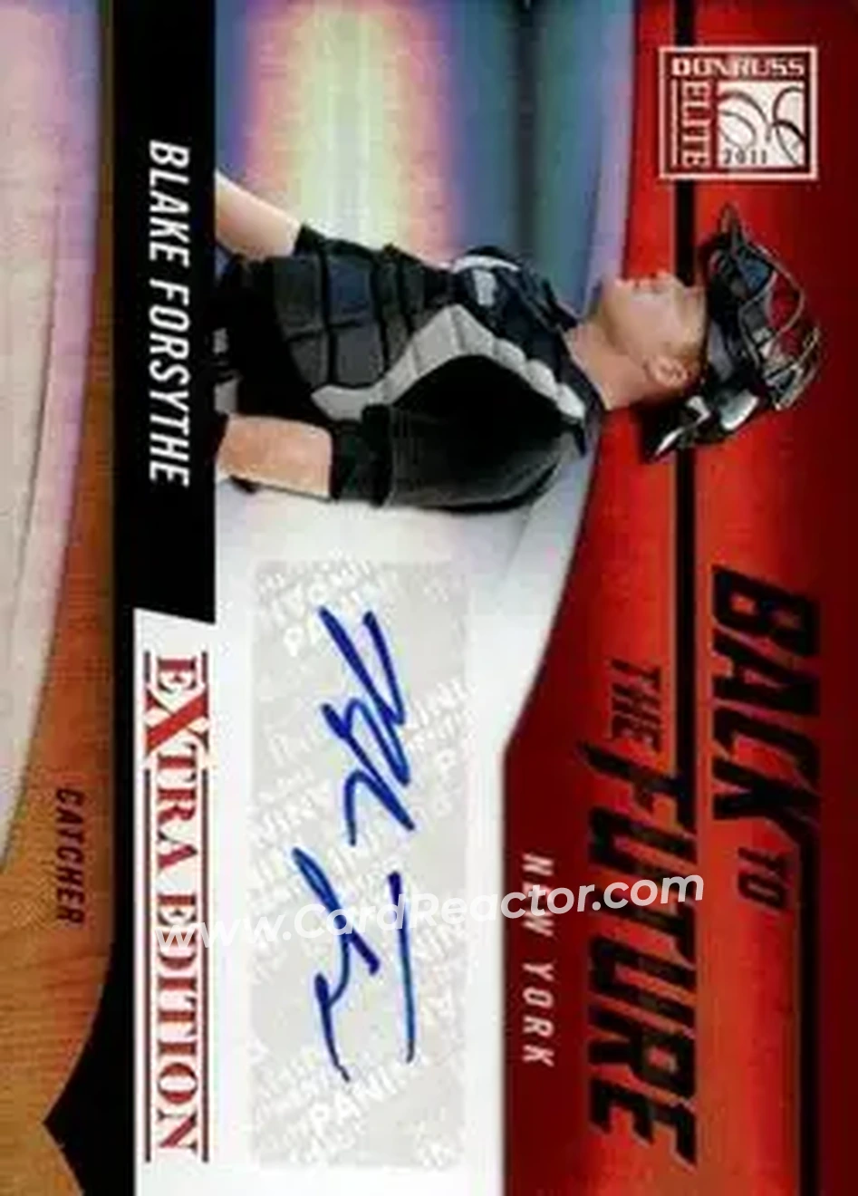 2011 Donruss Elite Extra Edition - Back to the Future Signatures #22 - Blake Forsythe - New York Mets - Back