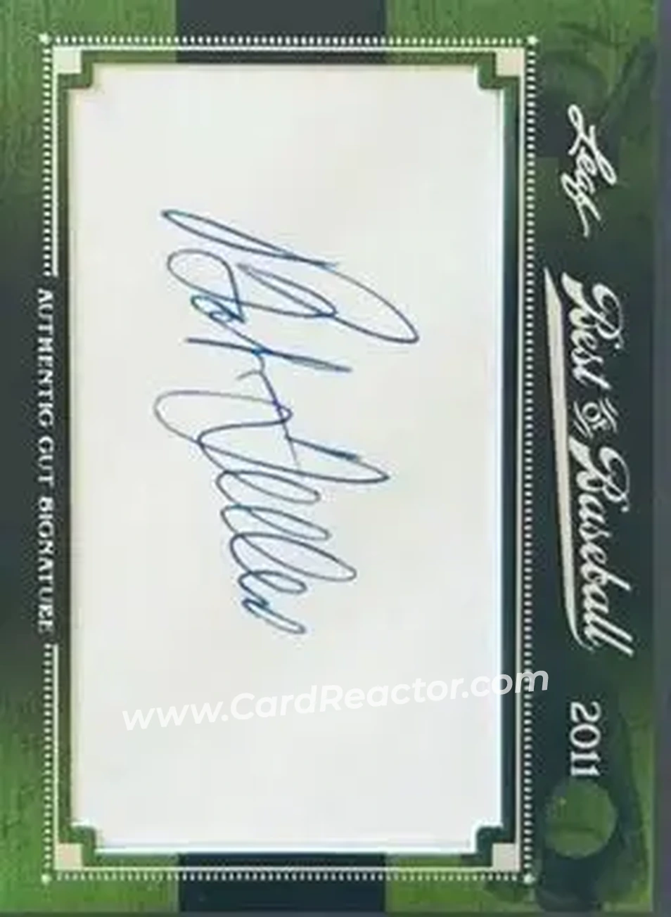 2011 Leaf Best of Baseball Cut Signatures #NNO - Bob Feller - Front