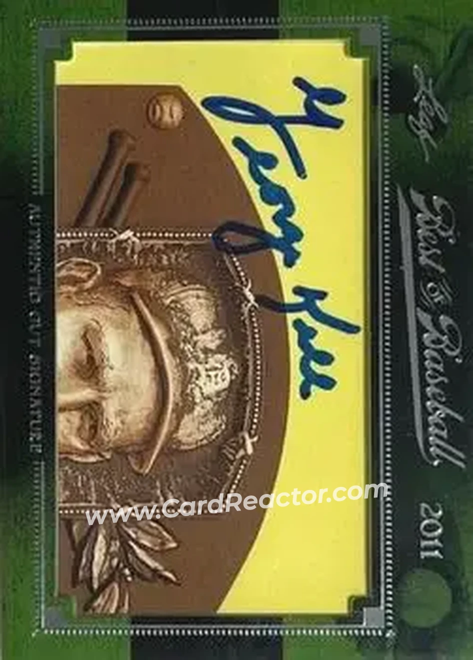 2011 Leaf Best of Baseball Cut Signatures #NNO - George Kell - Front