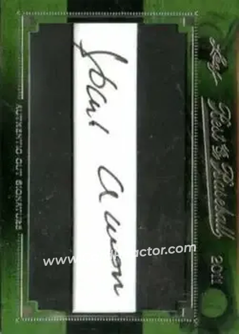 2011 Leaf Best of Baseball Cut Signatures #NNO - Hank Aaron - Front