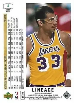 Back of Kareem Abdul-Jabbar