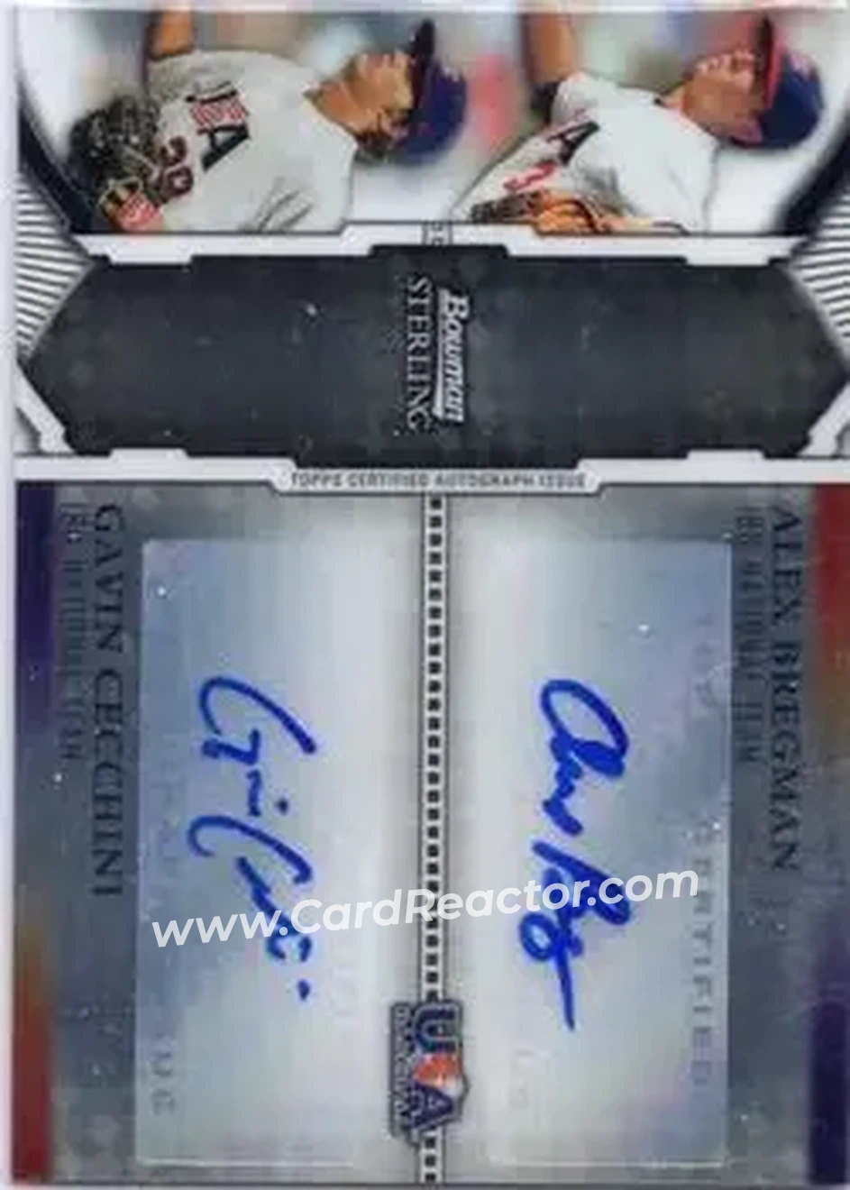 2011 Bowman Sterling - Dual Autographs #BSDA-BC - Alex Bregman - Gavin Cecchini AU, SN299 - USA - USA - Front