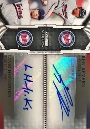 2011 Bowman Sterling - Dual Autographs #BSDA-RH - Ben Revere - Liam Hendriks AU, SN225 - Minnesota Twins - Minnesota Twins