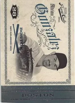 2011 Panini Prime Cuts #1 - Adrian Gonzalez - Boston Red Sox