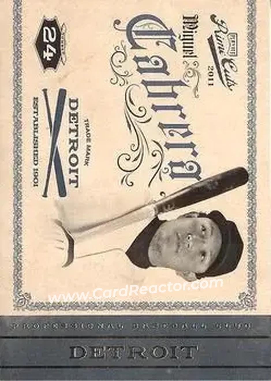 2011 Panini Prime Cuts #34 - Miguel Cabrera - Detroit Tigers - Front