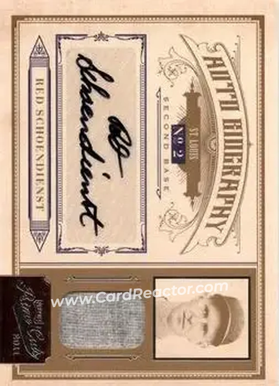 2011 Panini Prime Cuts - Auto Biography Materials #6 - Al Schoendienst - St. Louis Cardinals - Front