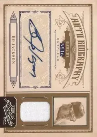2011 Panini Prime Cuts - Auto Biography Materials #17 - Bo Jackson - Kansas City Royals