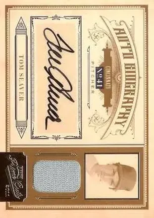 2011 Panini Prime Cuts - Auto Biography Materials #21 - Tom Seaver - Cincinnati Reds