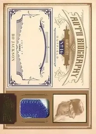2011 Panini Prime Cuts - Auto Biography Materials Prime #17 - Bo Jackson - Kansas City Royals