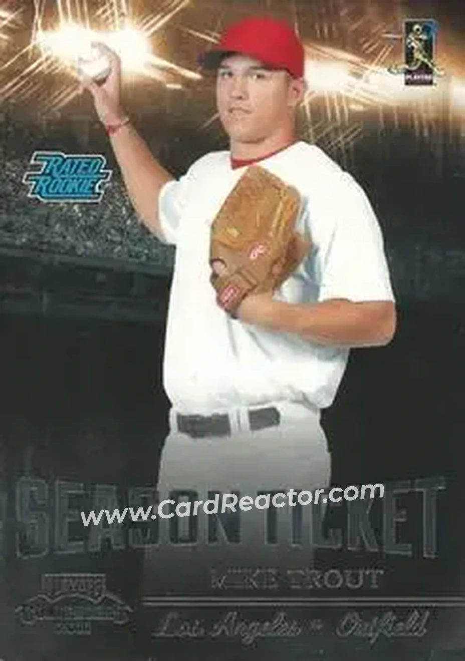 2011 Playoff Contenders #17 - Mike Trout - Los Angeles Angels - Front