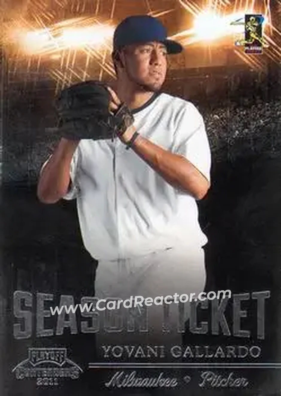 2011 Playoff Contenders #46 - Yovani Gallardo - Milwaukee Brewers - Front