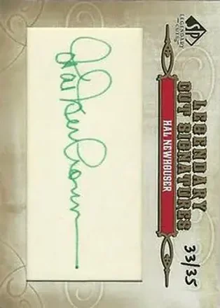 2011 SP Legendary Cuts #85 - Hal Newhouser
