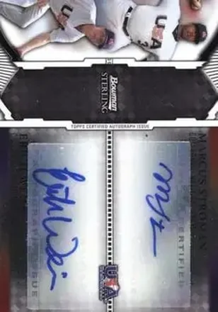 2011 Bowman Sterling - Dual Autographs #USDA-SW - Marcus Stroman - Erich Weiss AU, SN299 - USA - USA