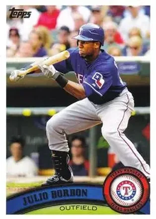 2011 Topps #8 - Julio Borbon - Texas Rangers