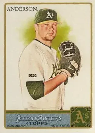 2011 Topps Allen & Ginter #13 - Brett Anderson - Oakland Athletics
