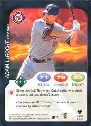2011 Topps Attax #3 - Adam LaRoche - Washington Nationals