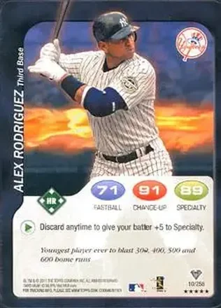 2011 Topps Attax #10 - Alex Rodriguez - New York Yankees