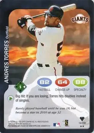 2011 Topps Attax #14 - Andres Torres - San Francisco Giants