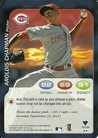 2011 Topps Attax #19 - Aroldis Chapman - Cincinnati Reds