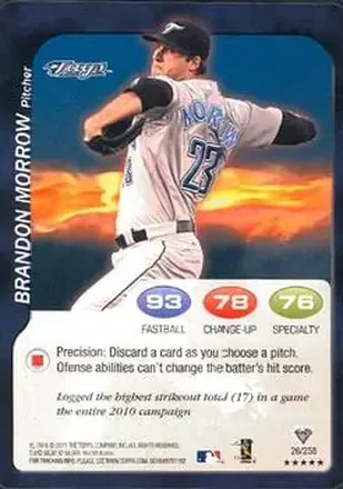 2011 Topps Attax #26 - Brandon Morrow - Toronto Blue Jays