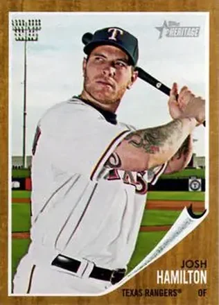 2011 Topps Heritage #1 - Josh Hamilton - Texas Rangers
