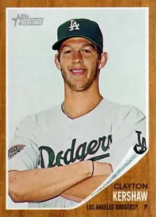 2011 Topps Heritage #5 - Clayton Kershaw - Los Angeles Dodgers