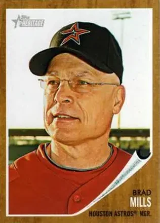 2011 Topps Heritage #12 - Brad Mills - Houston Astros